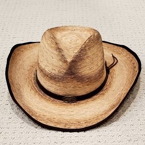 Resistol Duck Commander Mexican Palm Self Comforming Cowboy Hat, Lg, EUC